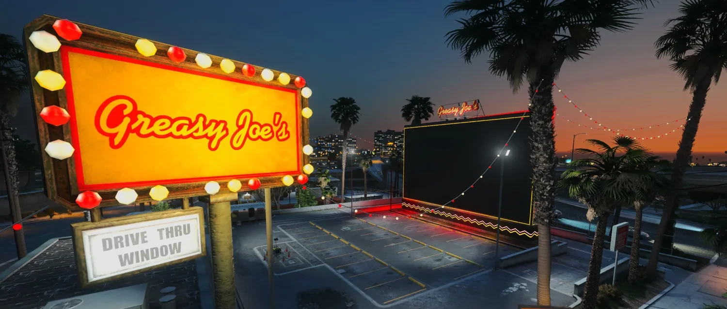 Greasy Joe’s outdoor drive-in theatre